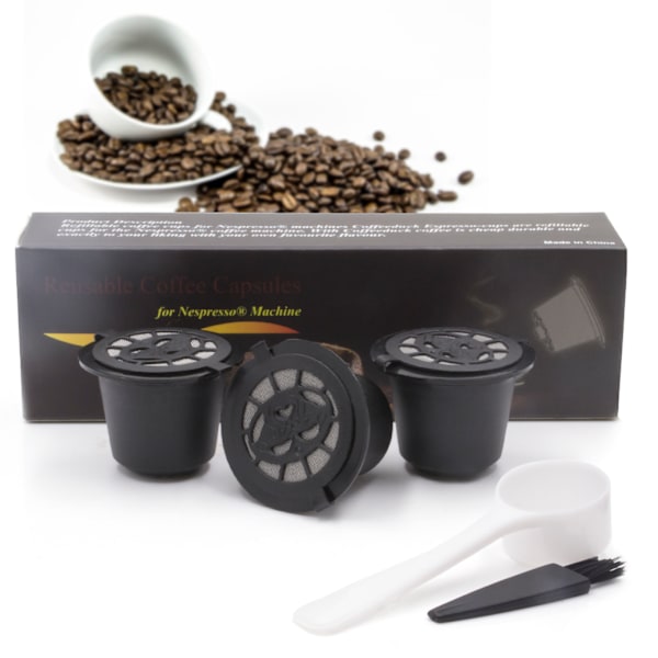Påfyllningsbara Kaffefilter, Nespresso-kompatibla Kapslar, Livsmedelsgodkänd Plast, Starka Och Hållbara För Dagligt Bruk (1 st)