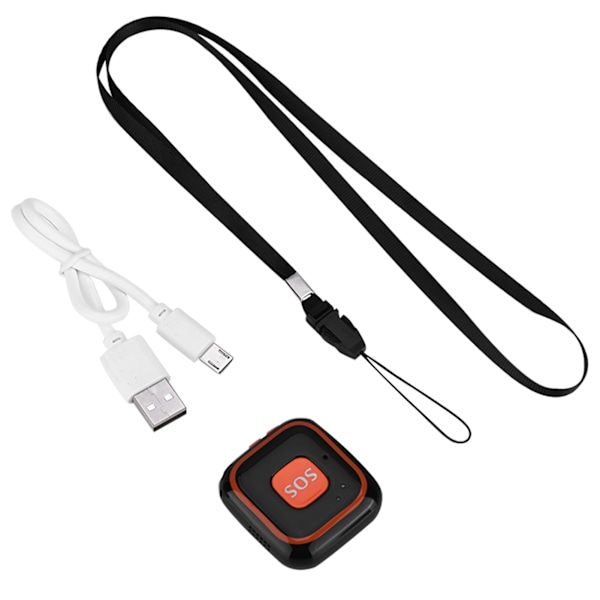 Mini GPS Tracker Locator Børn Personlig SOS Alarm APP Tracking (Sort)