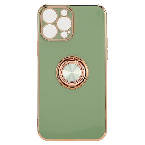 Mobiltelefon Skal Roséguld Galvaniserad Ring Telefonfodral Dam Ultra Tunn Mjuk TPU Telefonfodral för IPhone 13 Pro Fruktgrön