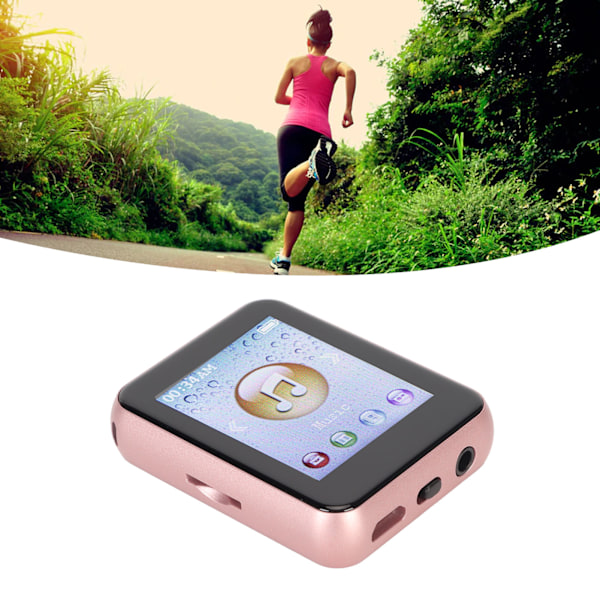 MP3 Bluetooth Player HiFi Lossless 1.8 Inch Touch Screen Support Recording 8G MP3 Player with Speaker Electronic Book Rose Gold