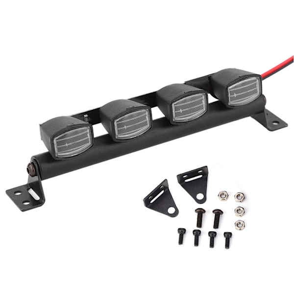 1/10 Skala RC Crawler Bil Taklys Stang Spotlights Passer for TRX4 90046 SCX10 Trekkbil 4LED