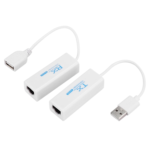 USB 2.0 200M Extender RJ45 Ethernet-forlængerkabel Netværkskabeladapter