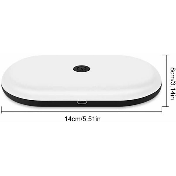 Bilstaklampa, fyrkantig LED-lampa med touch-funktion, USB-laddningsbar, 3 färger, läslampa