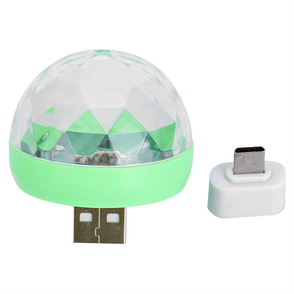 USB-festbelysning Mini-boll Ljudkontroll Färgglad DJ-ljus för B