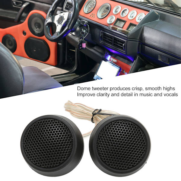 2PCS Dome Tweeter 10W 4 Ohm Hög Känslighet Bra Ljudkvalitet Högtalare för Biljudsystem