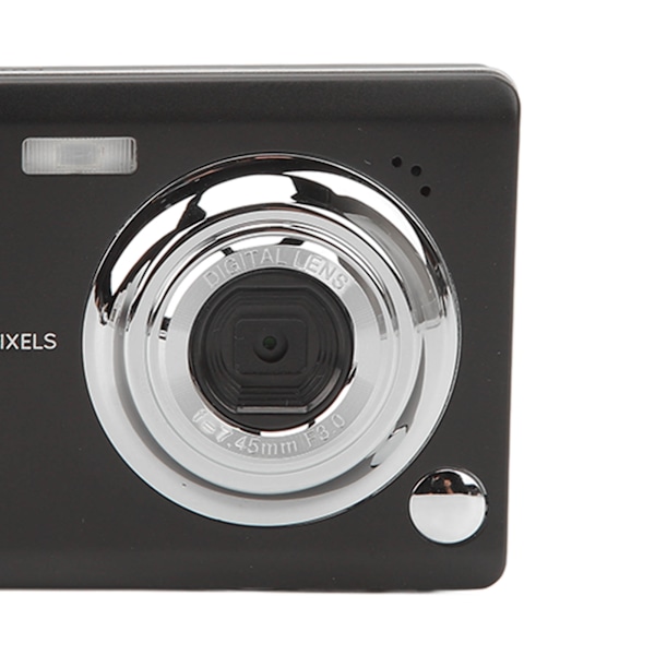3.0in LCD Digitalkamera 4K 48MP 16X Zoom Anti Shaking Bärbar HD-kamera med Typ C-port Fyllningsljus för tonåringar Barn Nybörjare Svart