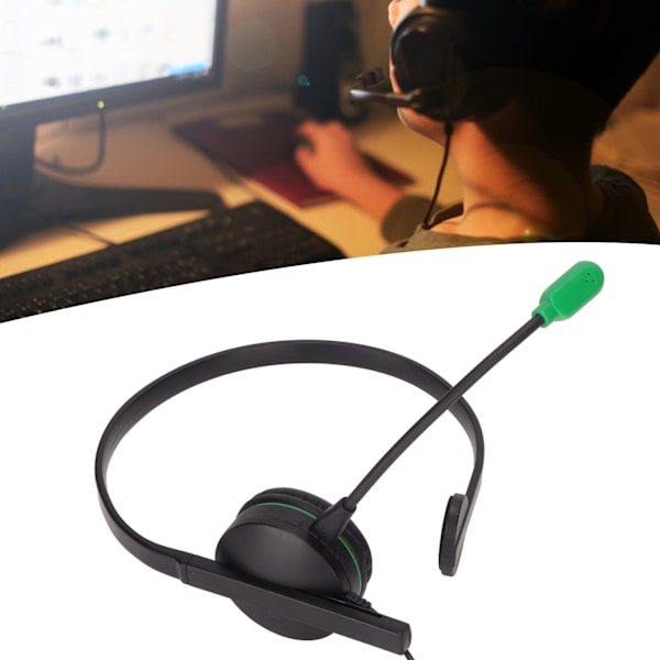 S481 Enkeltøret Gaming Headset 3,5 mm Stereo Kablet Enøret Headset med Mikrofon og In Line Control for PS4 for Xbox One