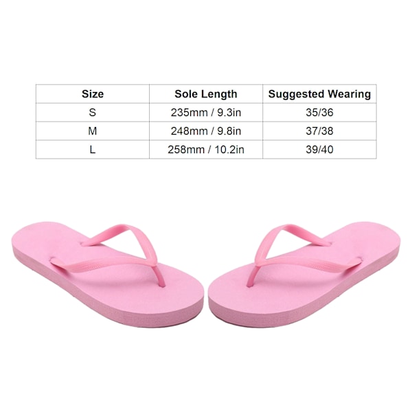Dam Strand Halkfria Flip-flops Tecknat Mönster Bekväma Fotvalvsstöd Flip-flops Andningsbara Platt Tåsandaler Rosa M