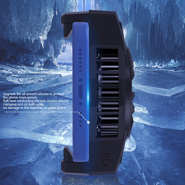 S1 Semiconductor Phone Cooler Cooling Fan RGB Streamer Mobile Phone Radiator for Playing Games Watching Videos Black