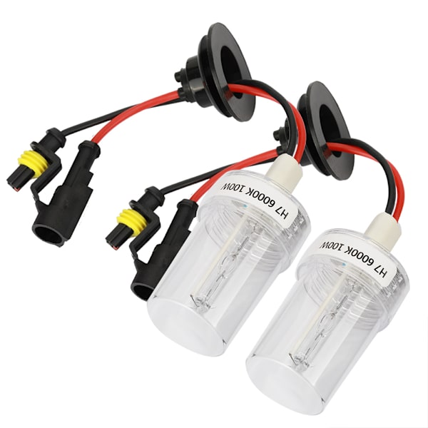 2 stk 100W H7 6000K Xenon-frontlykter for bil med høy lysstyrke