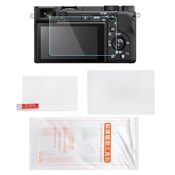 Näytönsuoja yhteensopiva Sony A6600/A6100/A6300/A6400/A6500 karkaistu lasinen suojakalvo