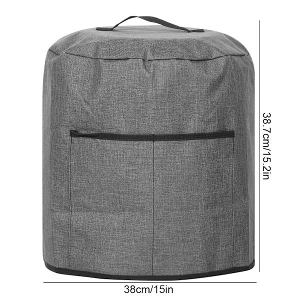 Rund tryckkokare dammskydd skyddande lock med ficka köksapparater tillbehörSvart 38x38.7cm