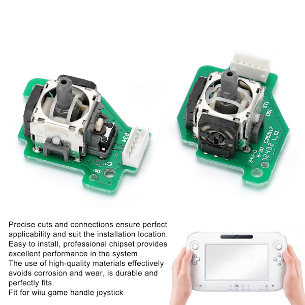 3D Venstre Høyre Joystick Rocker Reparasjons Analog Gamepad Utskiftningsmodul Deler for wiiu