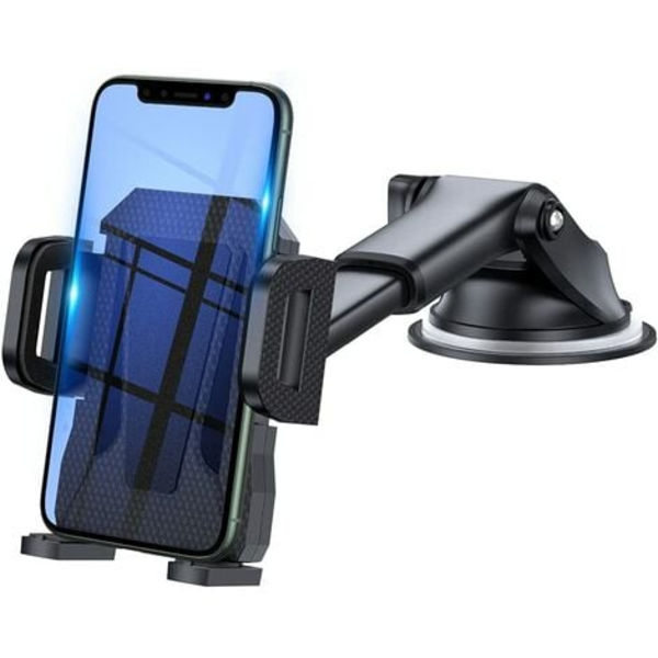 3-i-1 Biltelefonhållare, Biltelefonhållare Vindruta Instrumentbräda Luftventil av Sugkopp Kompatibel med Smartphone iPhone 6 7 8 X XR XS 11 Pro Max