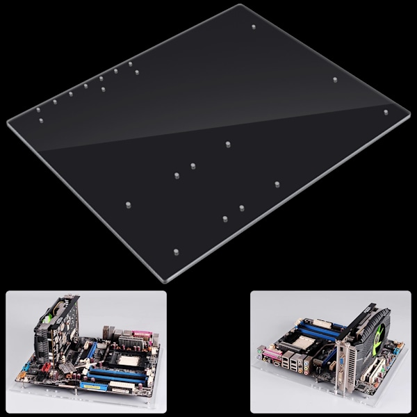 Öppen ram Genomskinlig Akryl Overlock Datorfodral DIY Basstativ För ATX Moderkort