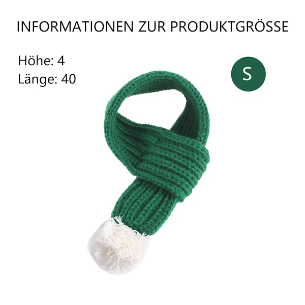 Hundstickad halsduk med vit pompom varm bandana vinterholida