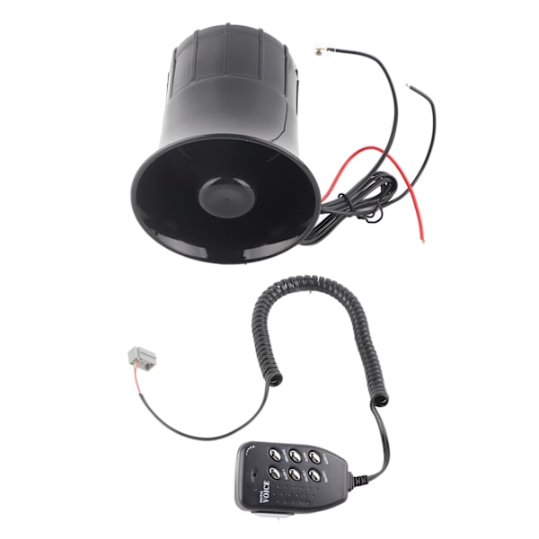 50W 120dB Bil Høylyd Horn 6 Lyder Nødalarm Sirene Universell for 12V Auto Bil Brannslukking