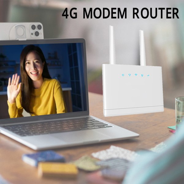 R311 Pro 4G WiFi-router 300 Mbps, understøtter flere enheder, 4G-modemrouter, WiFi-hotspot med SIM-kortslot, EU-stik 100-240V