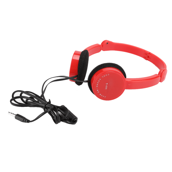 Foldbar kablet stereo headset for barn med mikrofon for smarttelefon og nettbrett