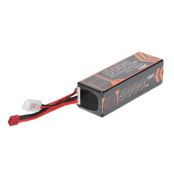 11.1V 5000mAh 100C 3S LiPo-batteri med T-formet rød plugg tilbehør for FPV RC Racing Car Quadcopter