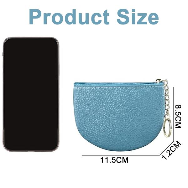Dames Echte Lederen Sleutelhanger Rits Portemonnee Kleine Mini Pouch Munt Portemonnee