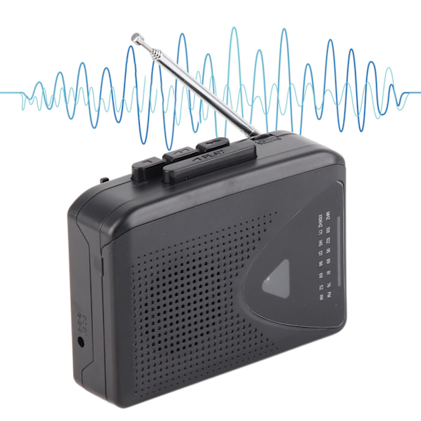 Kannettava kasettisoitin Klassinen tyyli Monitoiminen Tukee AM FM -radiota Stereo Kompakti nauhasoitin