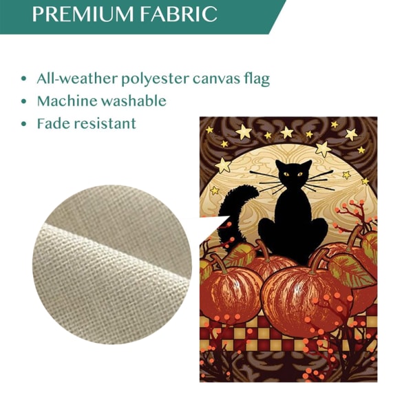 Burlap Vertikal Dobbeltsidet, Trick or Treat Have Flag Vertikal