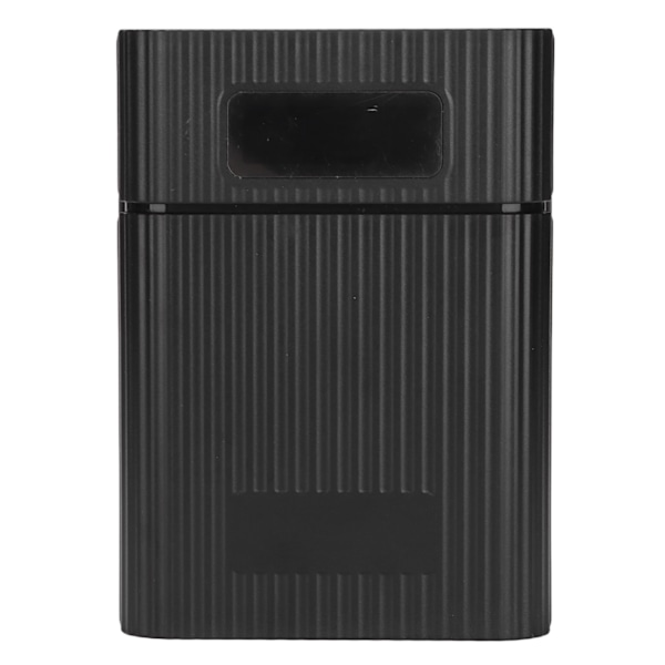 M09B 4x18650 Batterilagringsbox Micro Typ C Ingångsport Bärbar DIY Power Bank KitSvart