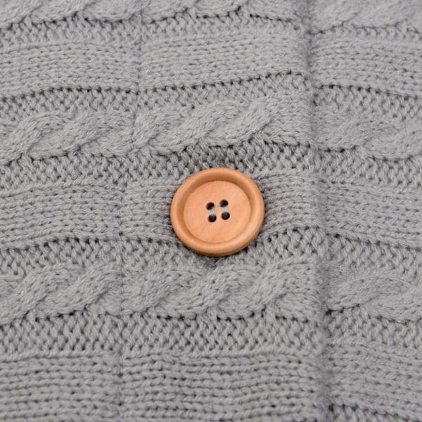 Multifunktionell Baby Filt, Högkvalitativ Stickad Ull för Oöverträffad Mjukhet, Tjock Stickad Ull Håller Bebisen Bekväm, Fodrad med Polar Fleece