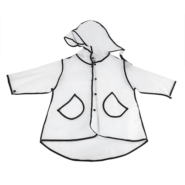 Barn Regnrocka Flickor Pojkar Fashionable Huva Transparent Vattentät Regnkläder L