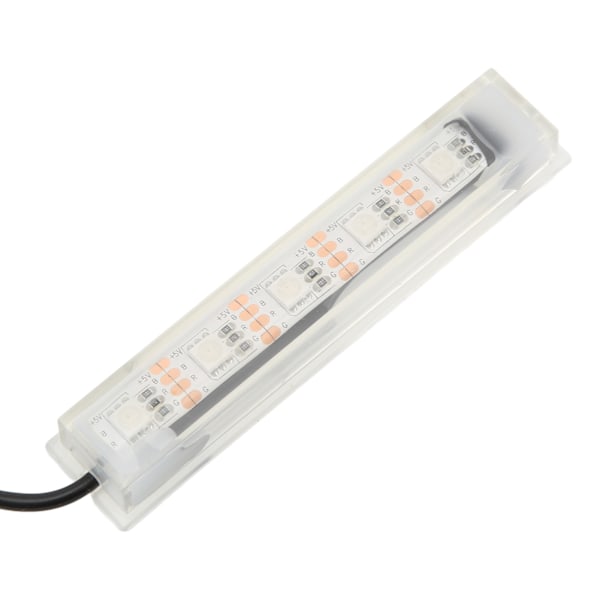 Mikroakvarium Ljus USB-driven Fjärrkontroll Färgglad Fisk Tank LED-lampa för LandskapSvart Tråd