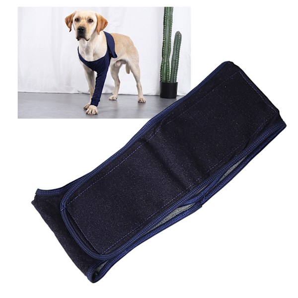 Hund armbågsstöd Hög elastisk andningsbar slicka bevis hund armbågsskydd för postoperativ återhämtning XL