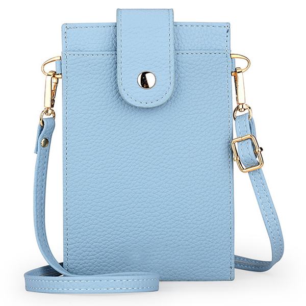 Pieni matkapuhelinlompakko crossbody naisille Nahkainen ohut lompakko Matkapuhelin crossbody-laukku luottokorttipaikoilla