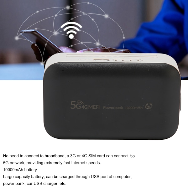 4GLTE trådløs netværksrouter bærbar WIFI-router ulåst 5G WiFi-hotspot 300 Mbps router til spilfest rejse