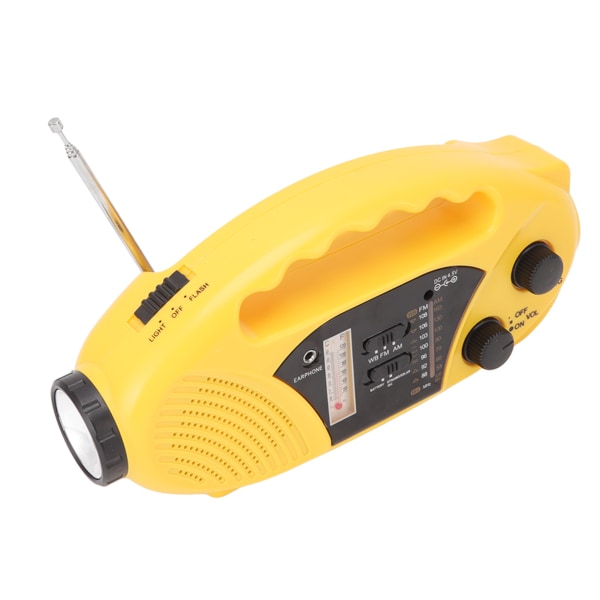 Nödhandvevradio Multi Band AM FM SW Solardriven Handvev