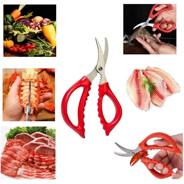 6 PAK Seafood Saks Fisk Krabbe Hummer Rejer Krebs