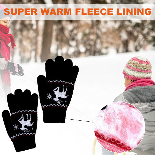 Vinterhandskar för barn - Mjuka och varma ullfodrade handskar alla m
