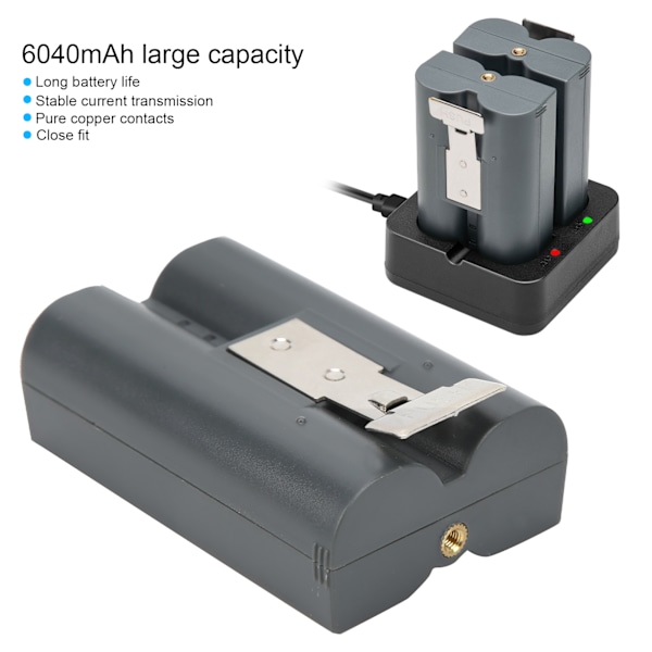 Litiumbatteri for dørklokke 6040mAh erstatningsbatteri for videodørklokke med ladekabel