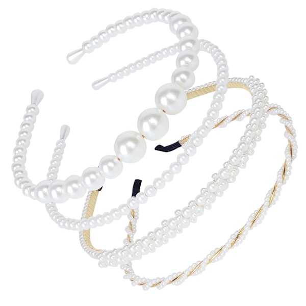 Hårband med konstgjorda pärlor och strass, skyddande hårdesign för kvinnor och flickor, stilfulla modehårband perfekta för bröllopstillfällen, delikat