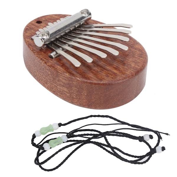 Miniatyr tummepiano söt bärbar fingerkalimba med 8 tangenter för barn vänner på semester