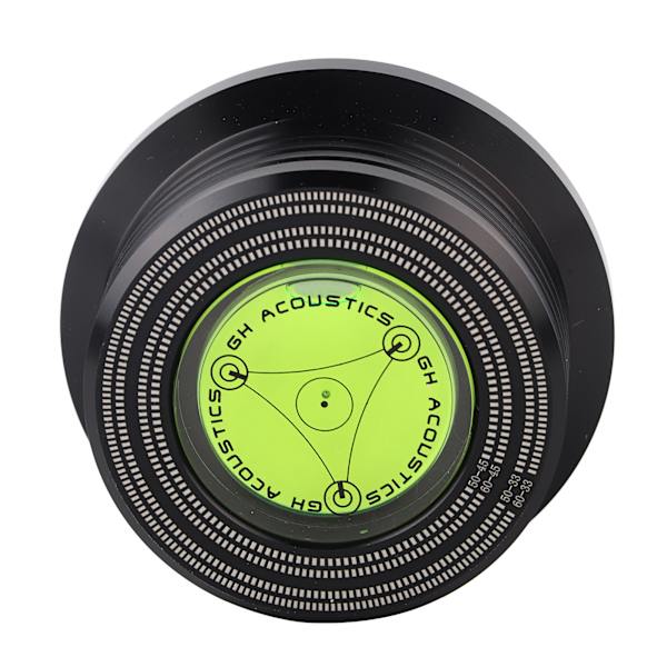 50/ 60Hz Boblevands Hastighedsdetektering Pladespiller LP Vinyl Plade Stabilisator Klemme Sort