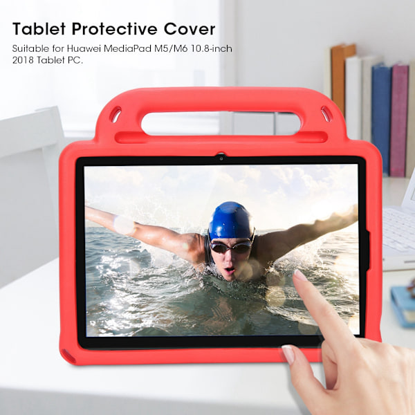 Skyddsfodral för surfplatta Huawei MediaPad M5/M6 10.8 tum AntiDrop EVA Barnvänligt (Röd)