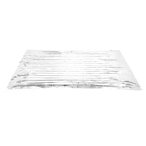 Reflekterande Nödfilt, Överlevnadsutrustning för Utomhusäventyr, Mylar Termisk Filt med Förbättrad Värmeåtervinning, Silver, Vikbar Design för