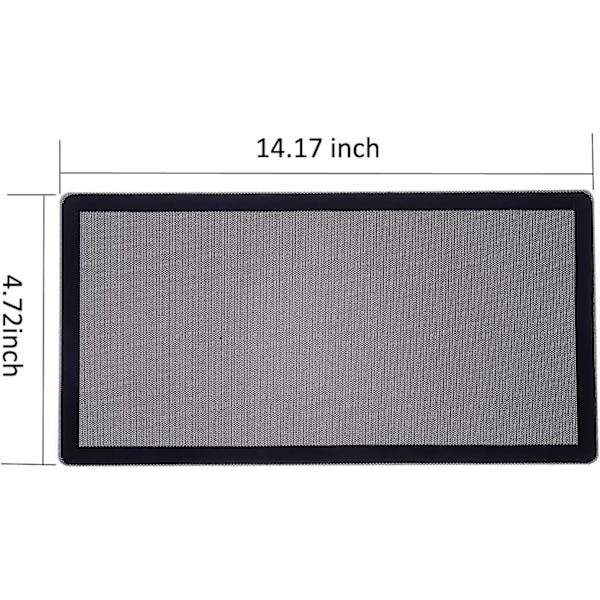 Tuulettimen pölysuodatinverkko magneettikehyksellä PVC PC tietokonekotelon tuulettimen pölysuojusritilät musta 360*120MM 2PACK