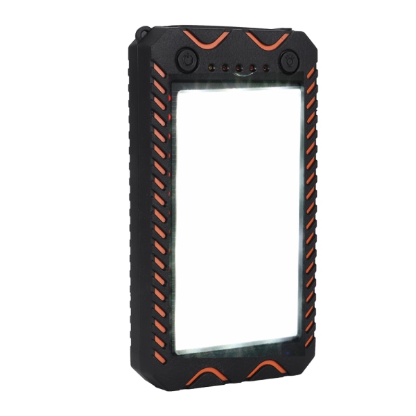 Solpanel Glare Illumination 10000mAh Power Bank Case Extern Batteri Box USB med Kompass