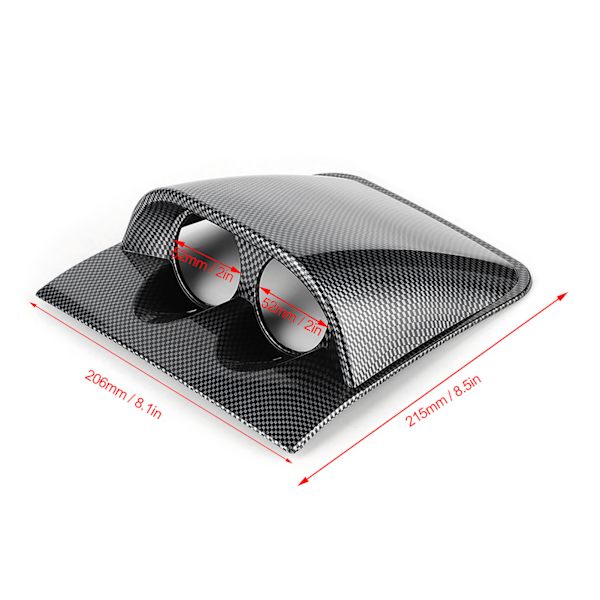 2in Dash Gauge Pod Dubbla Hål Bilmätare Fäste Hållare Fäste Universal Biltillbehör Kolfiber Stil