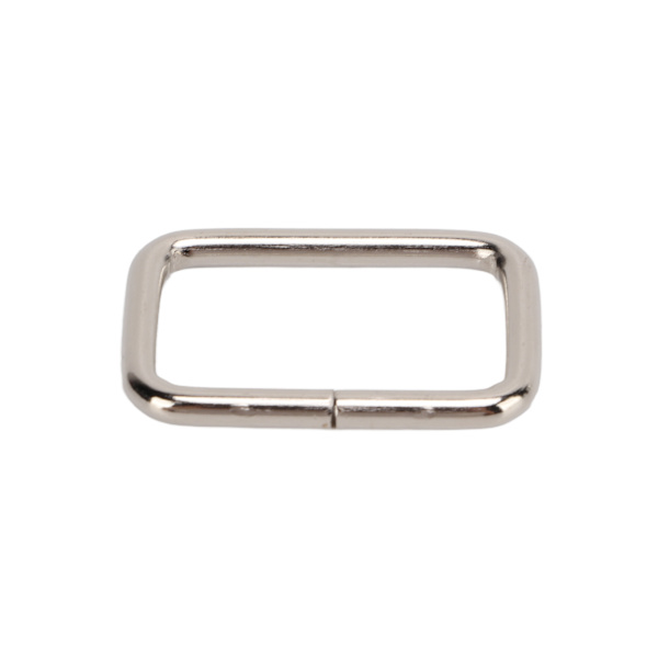 100 st metall fyrkantiga spännen rektangulär metallring för väska handväska väska DIY sömnad hårdvara hantverk silver3/8x25x15mm