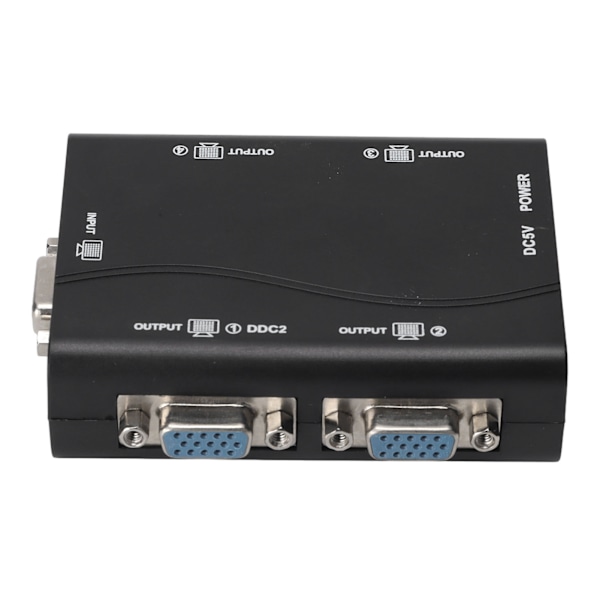 VGA-splitter 1 in 4 ut 250 MHz 1920x1440 USB-driven HD-videosplitter för bärbar dator, projektor, TV