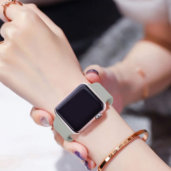 Sport Watch Band kompatibel med Watch 38-40mm Mjukt silikonersättningsband Sportrem kompatibel med iWatch Series 5/4/3/2/1, S/M, M/L