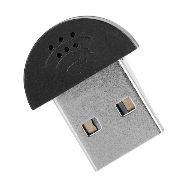 Bærbar USB Mini Studio Tale Mikrofon Opptak Lyd MIC Adapter For Datamaskin PC Svart